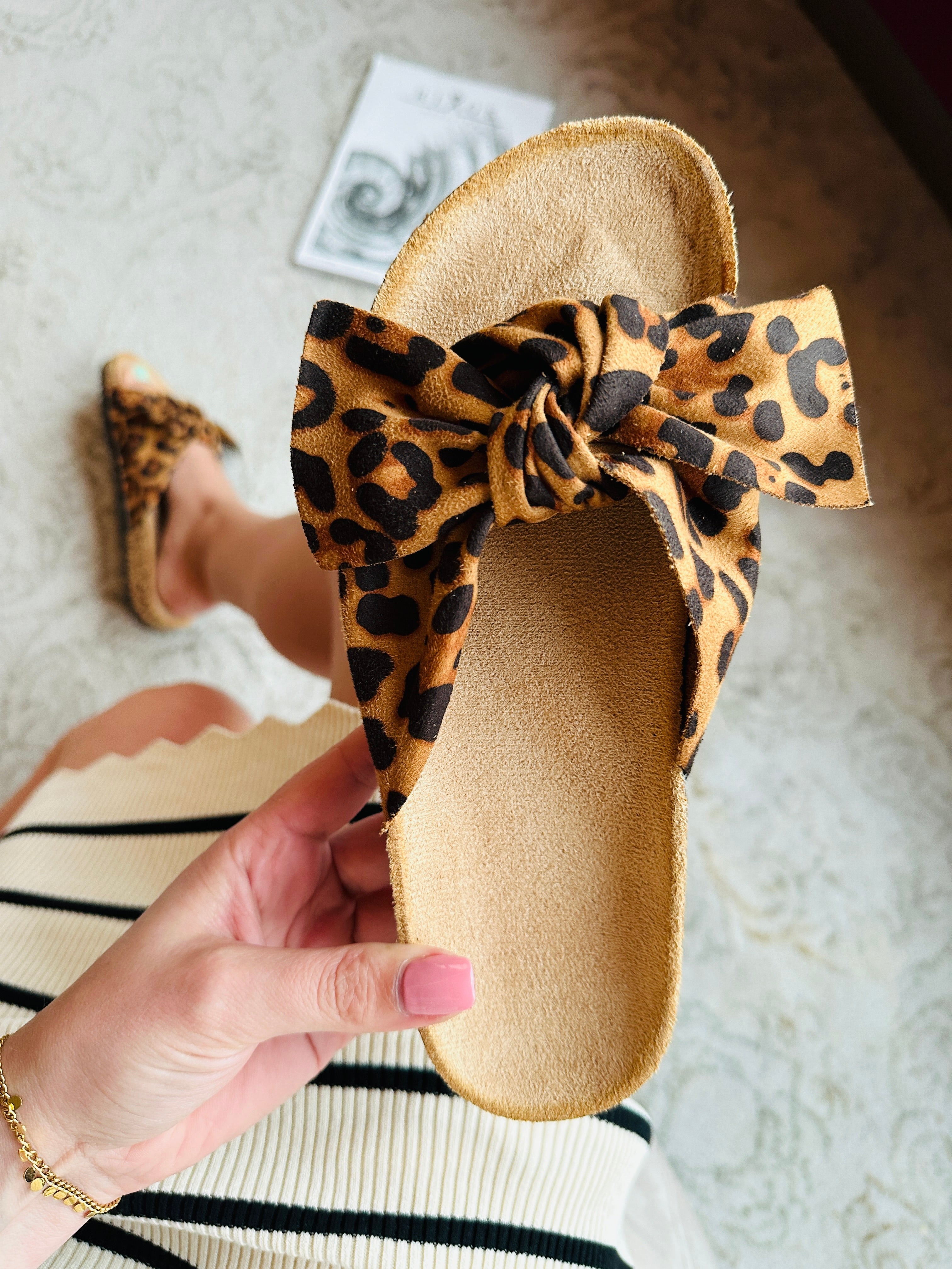 Romi Leopard Slides